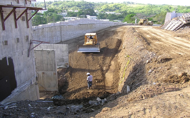 Hospital Retaining Walls